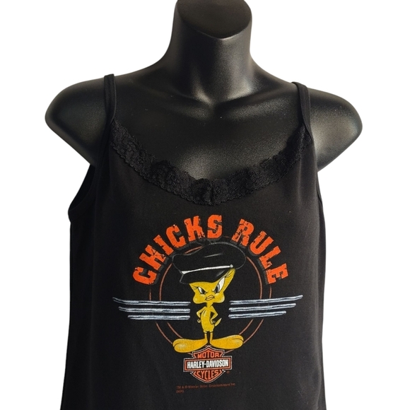 Harley-Davidson Women's Black Tank Top Size Medium - Picture 3 of 7